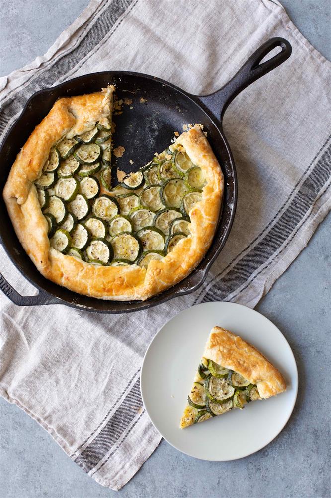 Roasted Zucchini and Scallion Galette